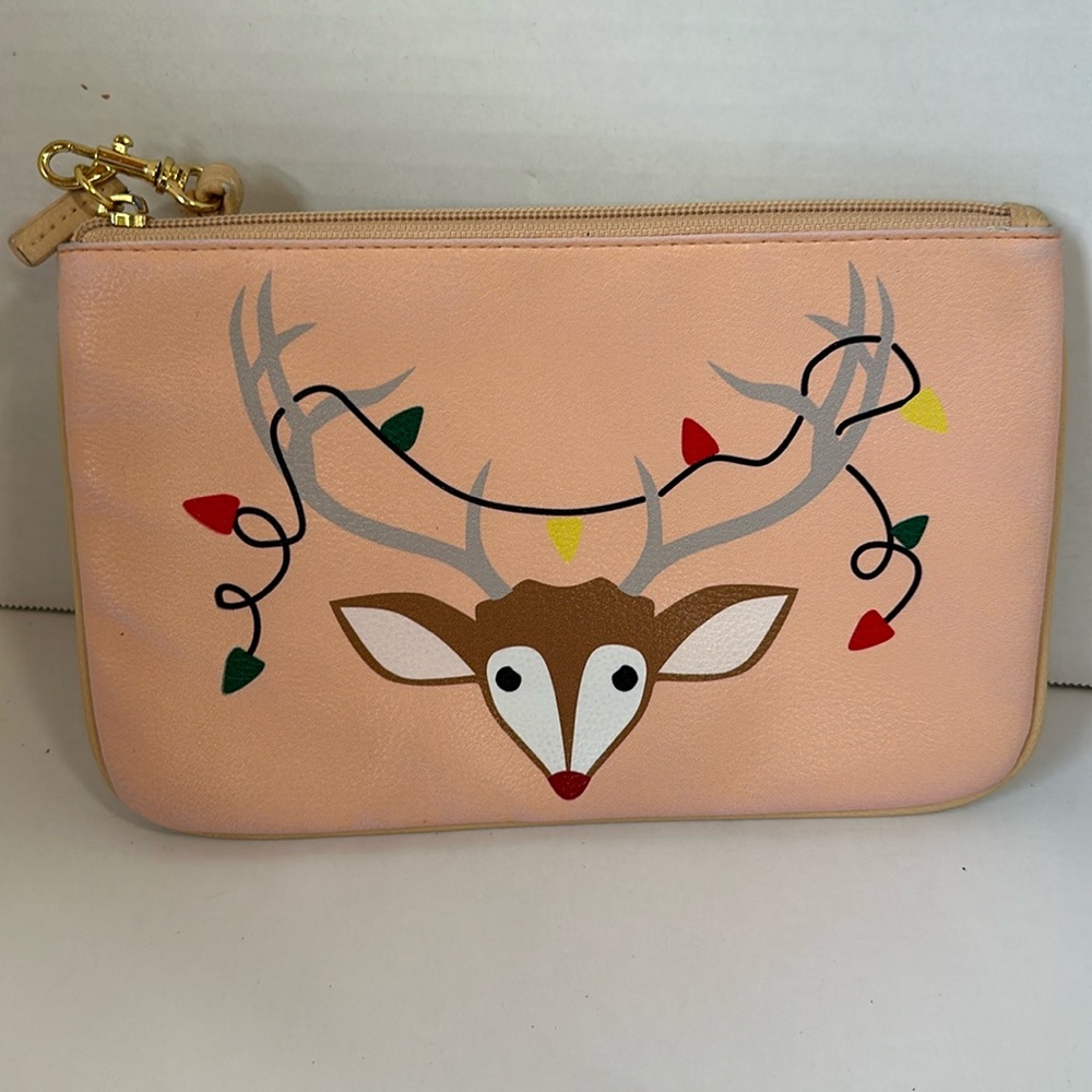 Buxton clutch wallet bag purse reindeer print